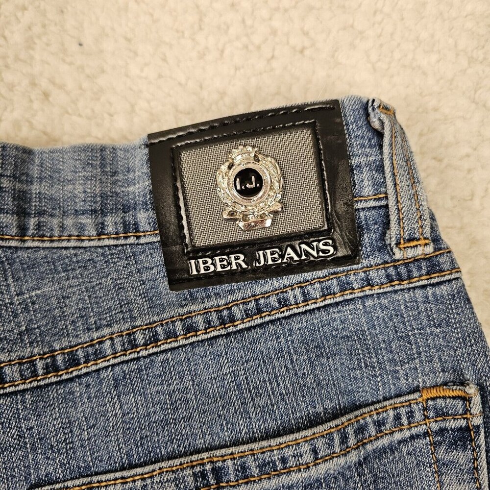 Y2K Iber Jeans Women's Size 28 Light Wash Blue Denim Karen High Waisted Straight - Picture 13 of 14
